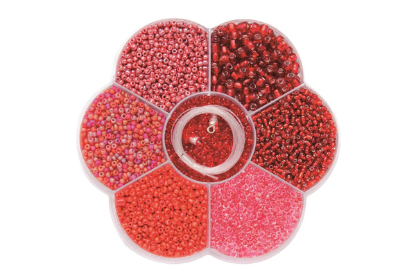 GLOREX Perlen Mix 61631011 rot assortiert