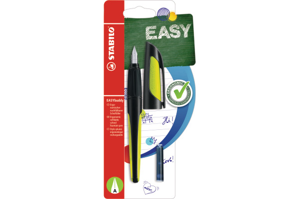 STABILO Füllhalter EASYbuddy M B-51556-5 schwarz, limettengrün