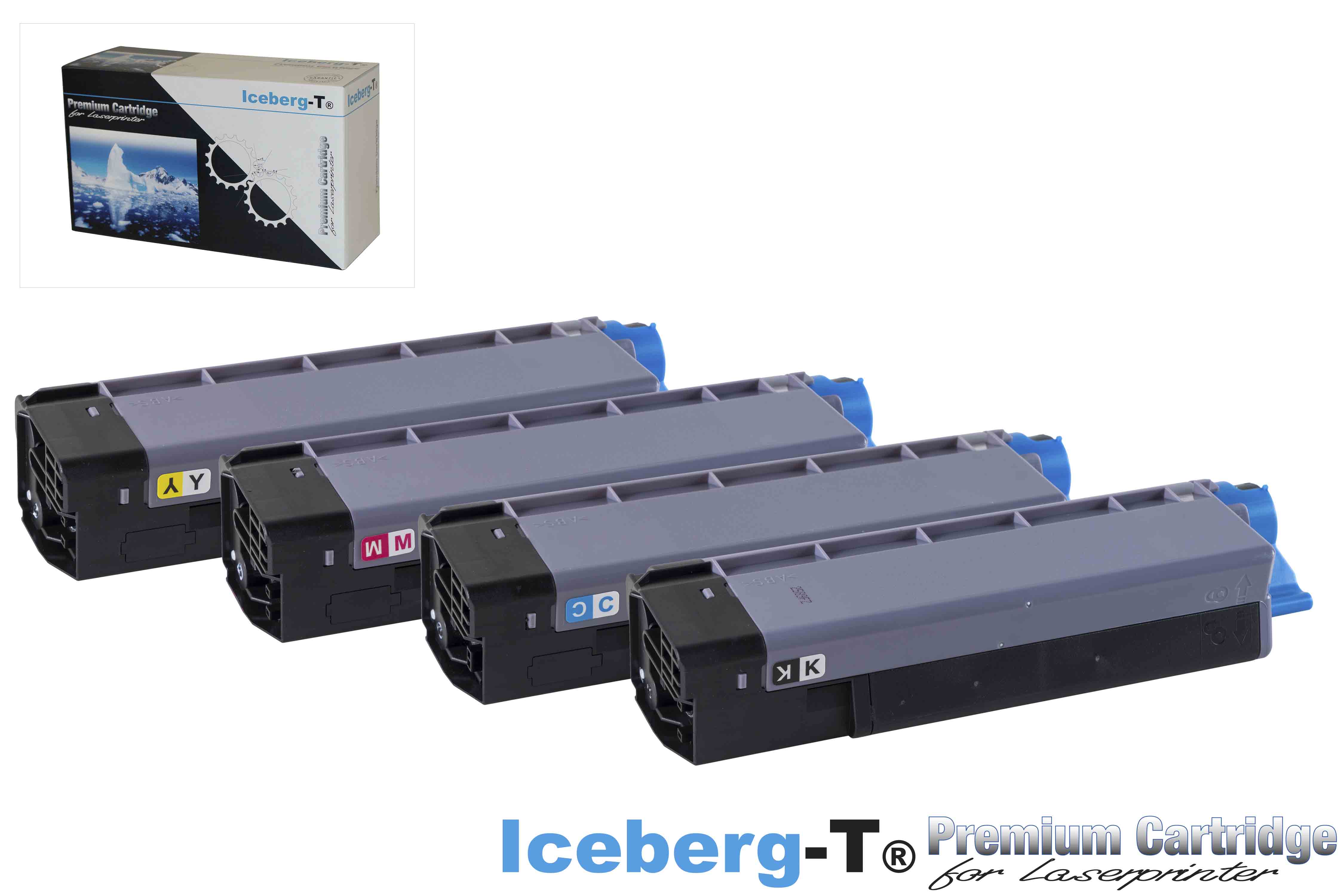 Iceberg-T Toner SET OKI C5600 Set mit allen vier Farben