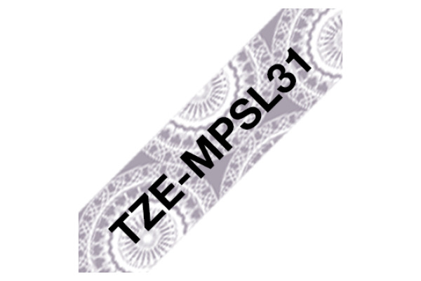 PTOUCH Band, laminiert schw/silber TZe-MPSL3 PT-DV600VP 12 mm