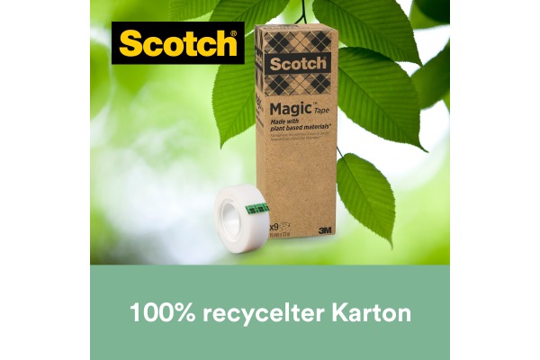 SCOTCH Magic Tape 19mmx33m 900-9 transparent 9 Rollen