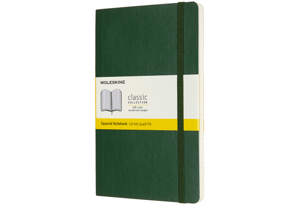 MOLESKINE Notizbuch Classic SC Pocket 853600035 grün, kariert 5mm 240 Blatt