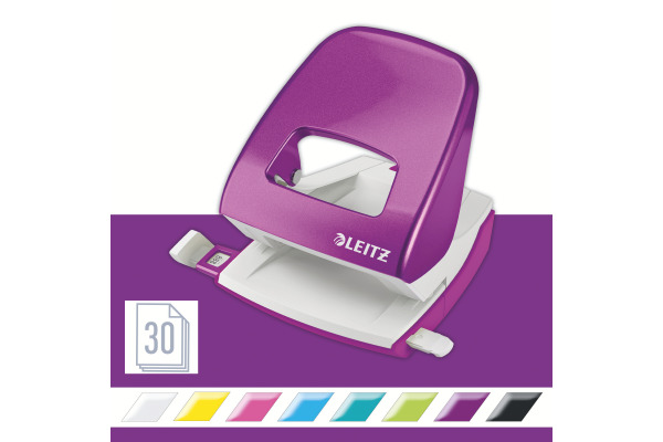 LEITZ Locher/Hefter WOW 5095 50951062 violett, Bundle 30 Blatt
