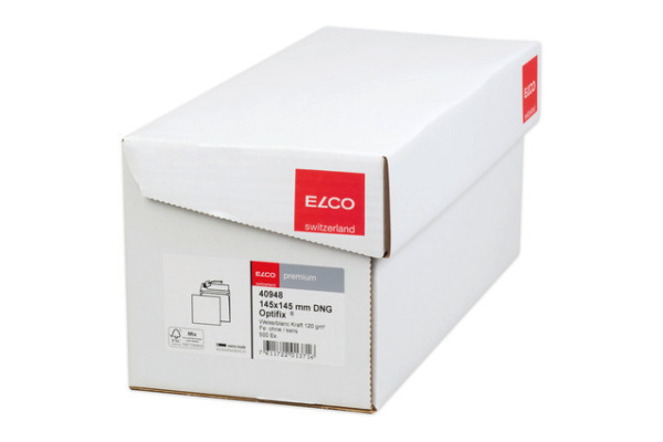 ELCO Couvert Premium 145x145/37mm 40948 120g, weiss, HK 500 Stk.