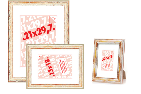 DEBEX Wechselrahmen 40x50cm 6306.01 4 Kiefer, weiss strukt.