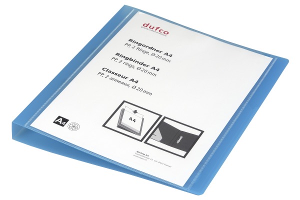 DUFCO Präsentations-Ringbuch 2.8cm 51500.036 2 Ringe blau A4