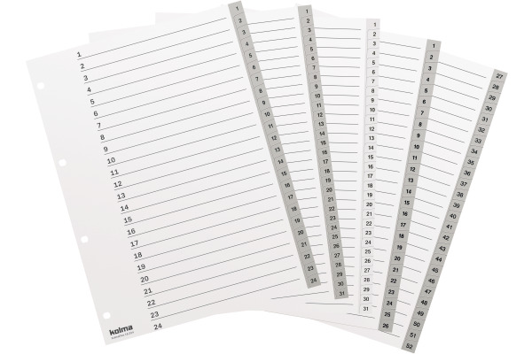 KOLMA Register KolmaFlex A4 18.314.16 weiss 1-31