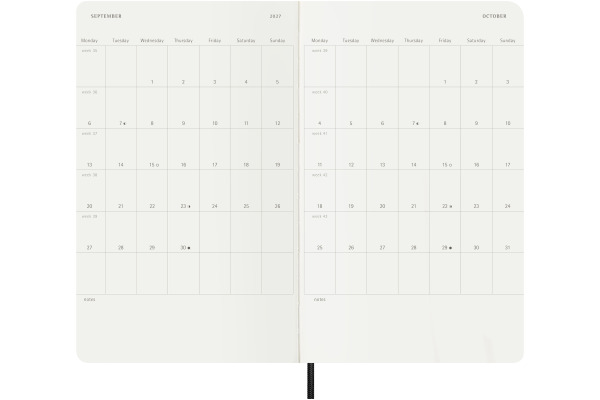 MOLESKINE Tageskalender 26/27 DSB18DC3Y 18M SC schwarz 13x21cm
