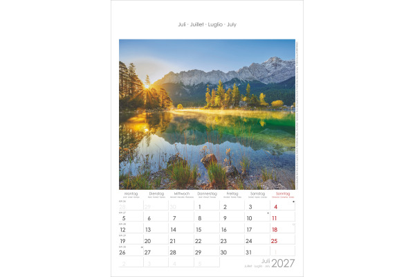 ALPHA EDI Bildkalender 2027 161039 Alpen 23.7x34cm