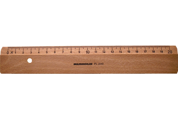 RUMOLD Flachlineal 20cm FL200/20 Buche