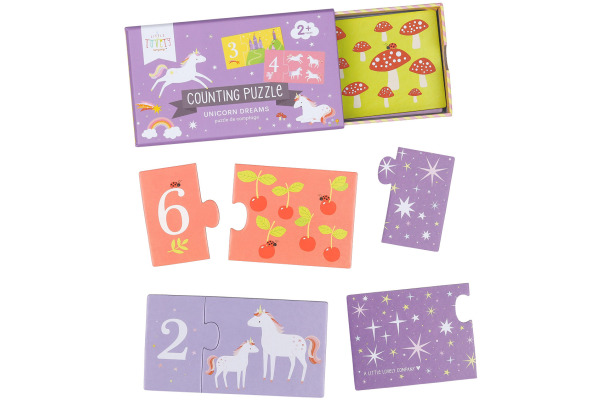 ALLC Zahlenpuzzle 17x10x4.4cm PGCPUD16 Unicorn dreams 20-teilig