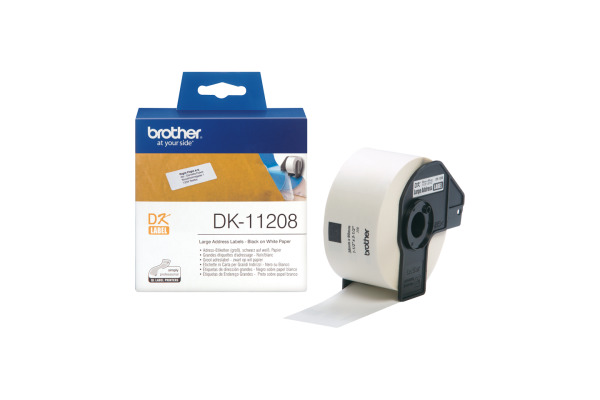 PTOUCH Adress-Etiketten 38x90mm DK-11208 QL-500/550 400 Stk./Rolle