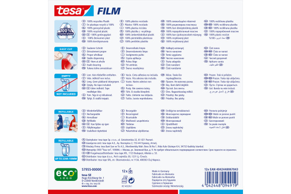 TESA Handabroller 19mmx10m 579550000 Easy Cut Recycled grün