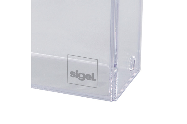 SIGEL Visitenkarten-Box VA110 transp.,für 100 Karten 86x55mm