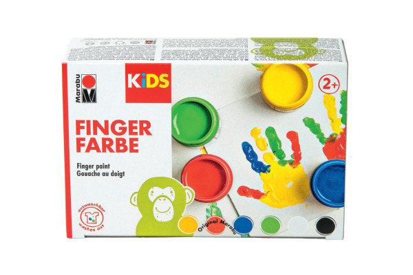 MARABU Kids Fingerfarben 030300081 6 Farben