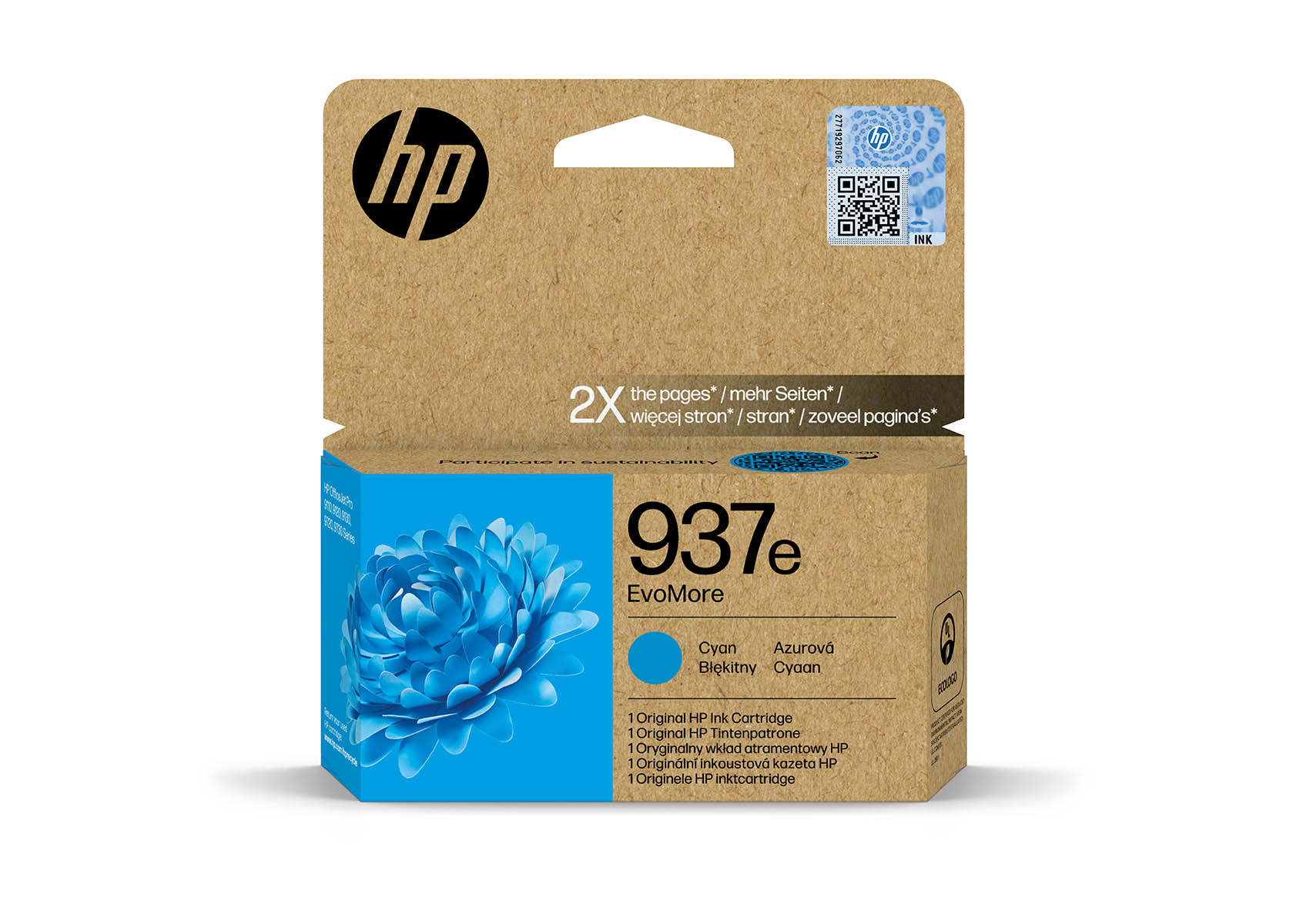 HP Tintenpatrone 937e cyan 4S6W6NE OfficeJet 9110b/9120 1650 S.