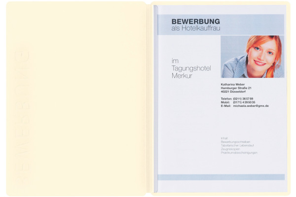 PAGNA Bewerbungsmappe Solo A4 22006-09 beige 5mm