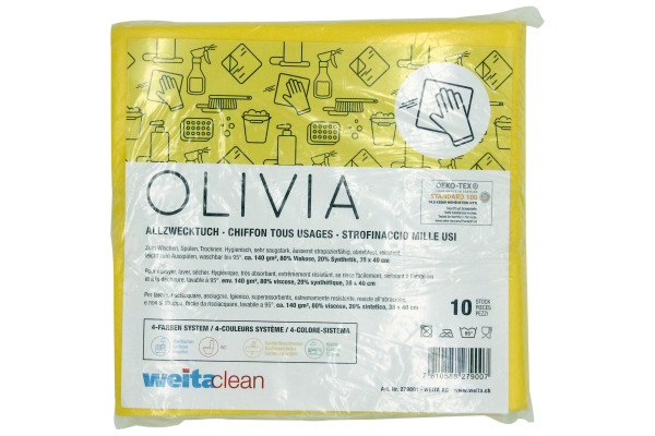 WEITACLEA Allzwecktücher Olivia 38x40cm 279001 gelb 10 Stück