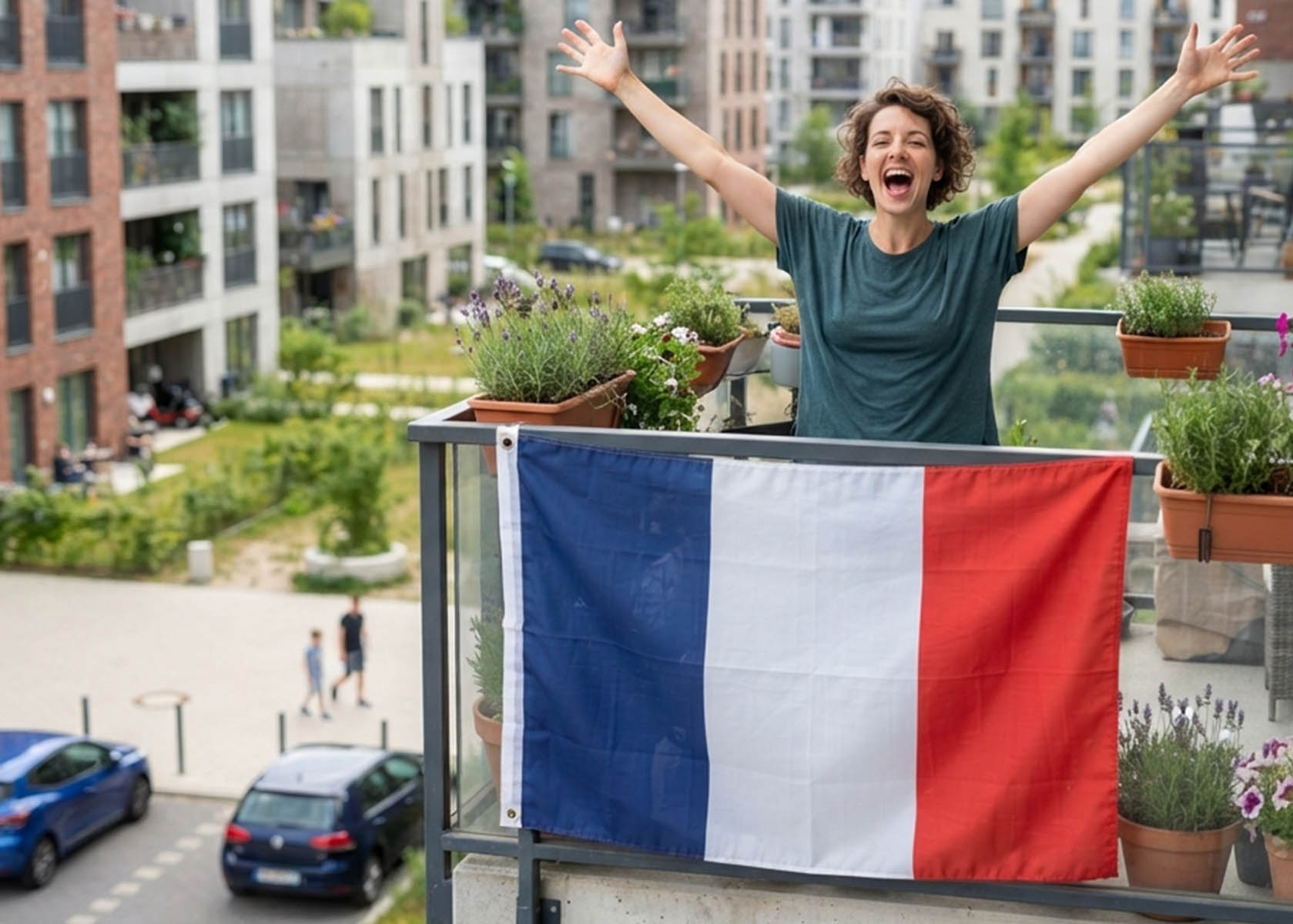 Frankreich Flagge 150x90cm Fahne aus Polyester 