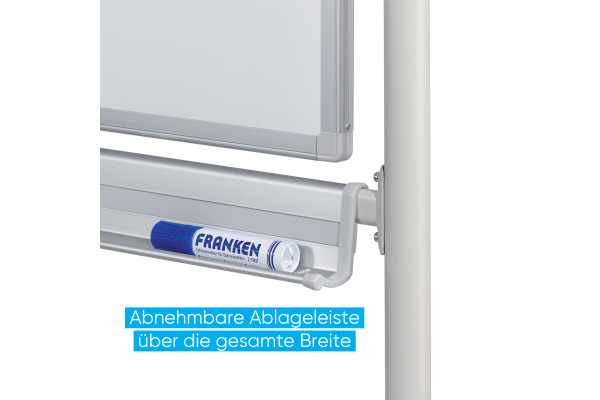 FRANKEN Stativdrehtafel 200x100cm ST203 grau emailliert