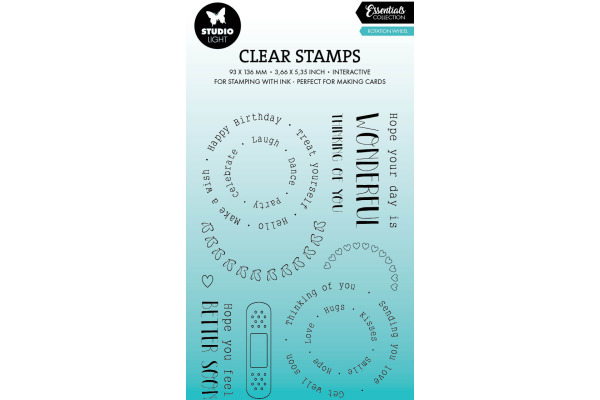 STUDIO LI Klarischtstempel Kreise STAMP633 13.8x13.8x0.3cm