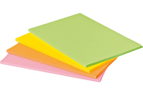 POST-IT Super Sticky Big Notes 4x45Bl. 6445-4SS 4 Farben ass. 152x101mm