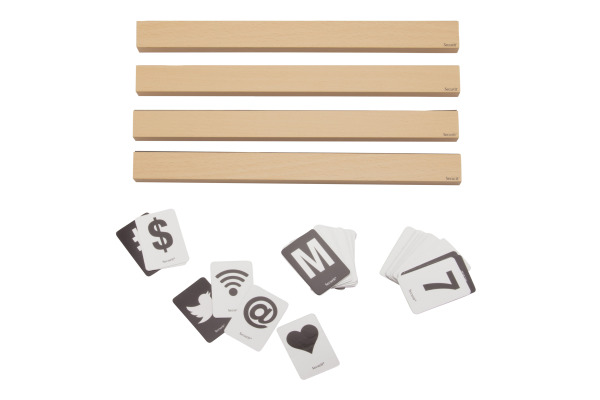 SECURIT Buchstabenleiste, Set 1m LES-TE-10 teak 2.5x100x1cm