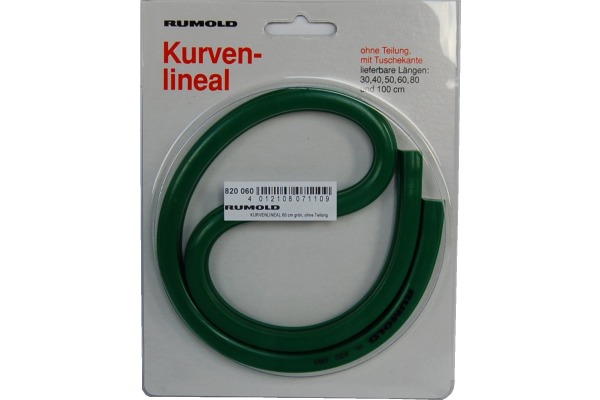 RUMOLD Kurvenlineal 60cm 820060 grün, ohne Teilung