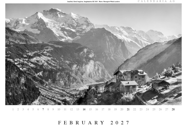 CALENDARI Bildkalender 2027 36205953 Swiss Historic ML 40x31cm