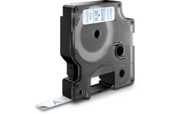 DYMO Schriftband D1 blau/weiss S0720690 Polyester, ablösbar 9mm/7m