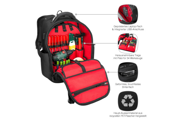 WENGER Tool Backpack PROFESSIONAL 653722 Black