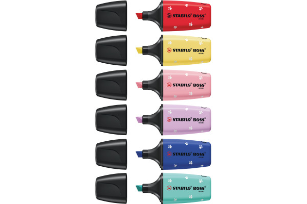 STABILO BOSS Mini Textmarker 2-5mm 07/06-32 Paw Patrol Edition 6 Stück