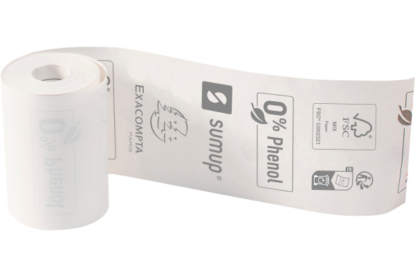 EXACOMPTA Rolle Thermo Papier 20 Stk. 40762E 57x30mmx9m für SumUp
