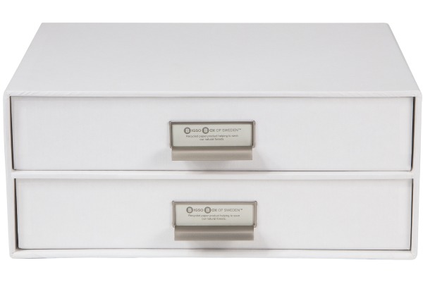 BIGSO BOX Schubladenbox Birger 943145544 weiss 2 Schubl.