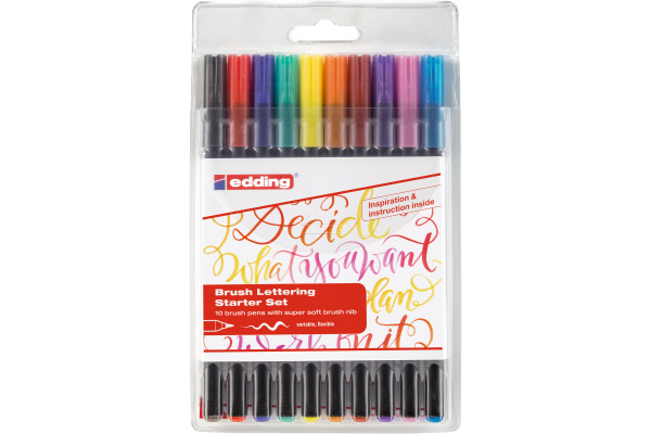 EDDING Brushpen 1340 Starter Set E-1340E10 farbig ass. 10 Stück
