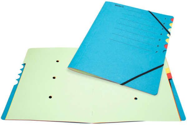 BIELLA Fächermappe A4 32840705U Karton blau 7-teilig