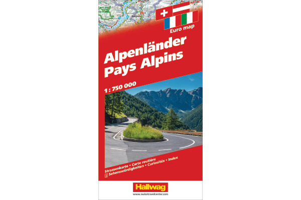 HALLWAG Strassenkarte 382831060 Alpenländer 1:750'000