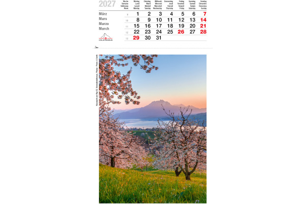 CALENDARI Bildkalender 2027 36206202 Helvetia ML 16.5x23cm