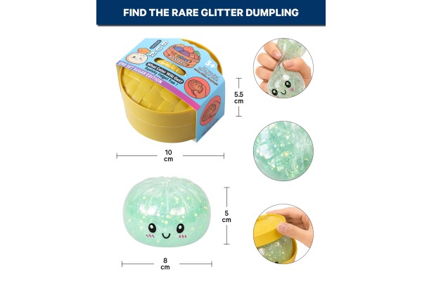 ROOST Quetschi Dumpling Mystery 10cm 1000-2588 Glitter Edition, assortiert