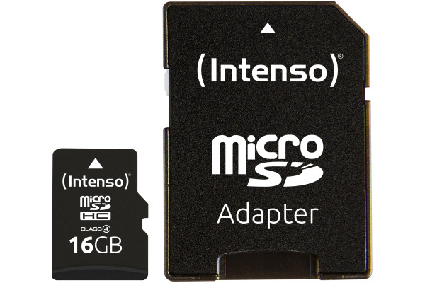 INTENSO micro SDHC Card Class 4 16GB 3403470 incl. SD Adapter