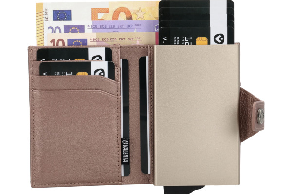 VALENTA Card Case Plus Wallet Luxe 589536 Metallic Copper