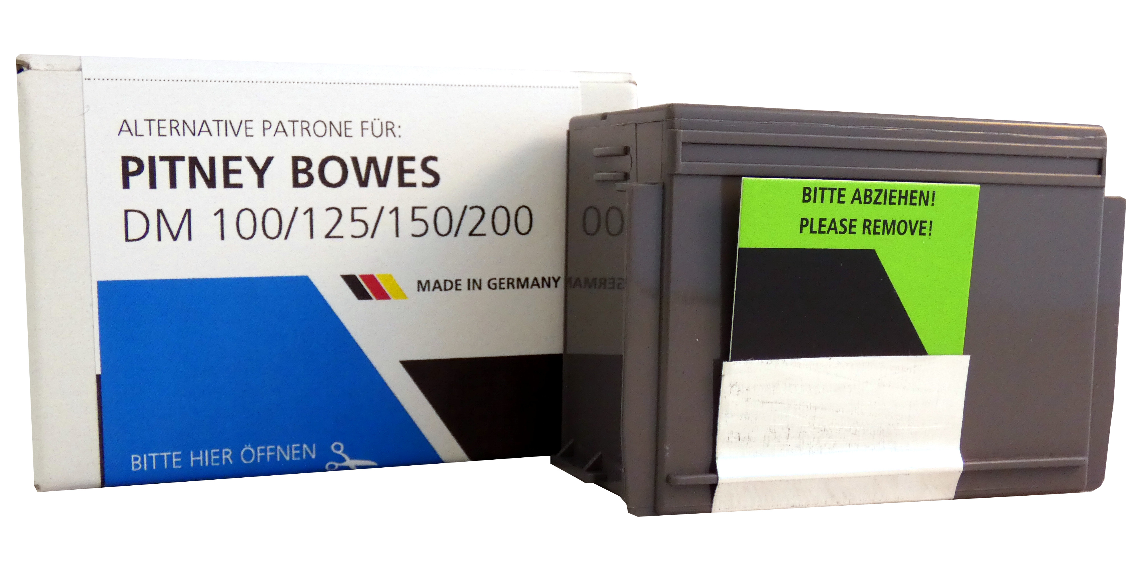 Frankierpatrone komp. zu PitneyBowes DM100 / 100i / 125i / 150i / 200i / 220i 5'000 Seiten, blau (35ml)