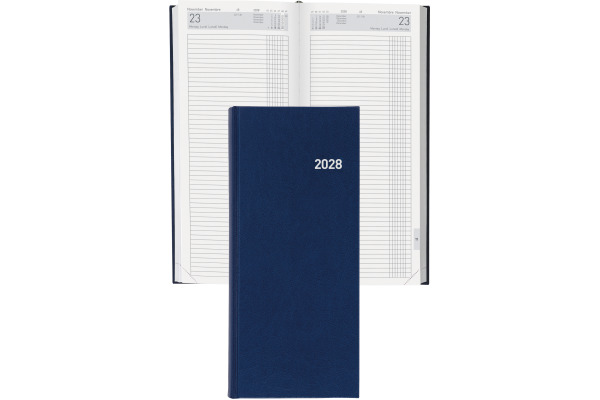 BIELLA Geschäftsagenda Tower ML 2028 800311050 1T/2S blau ML 13.5x31.5cm