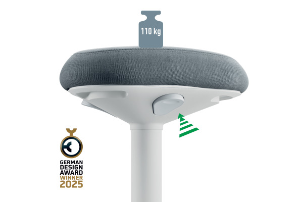 LEITZ Sitzhocker Ergo Active 65440085 hellgrau