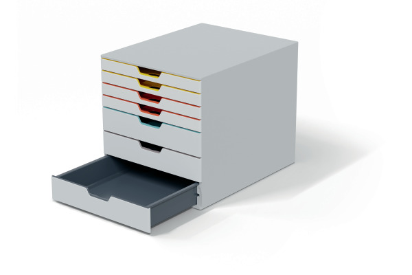 DURABLE Schubladenbox Varicolor 7 762727 weiss/bunt 7 Schubl.