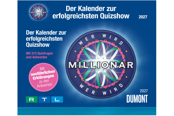 DUMONT Abreisskalender 2027 261176 Wer wird Millionär 14.5x11.8cm