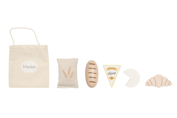 JABADABAD Marktstand mini 31x25x36cm W7283 Lebensmittel 18-teilig