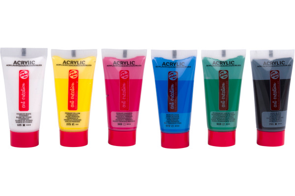 TALENS Acrylfarbe 6x12ml 9021860M Primary