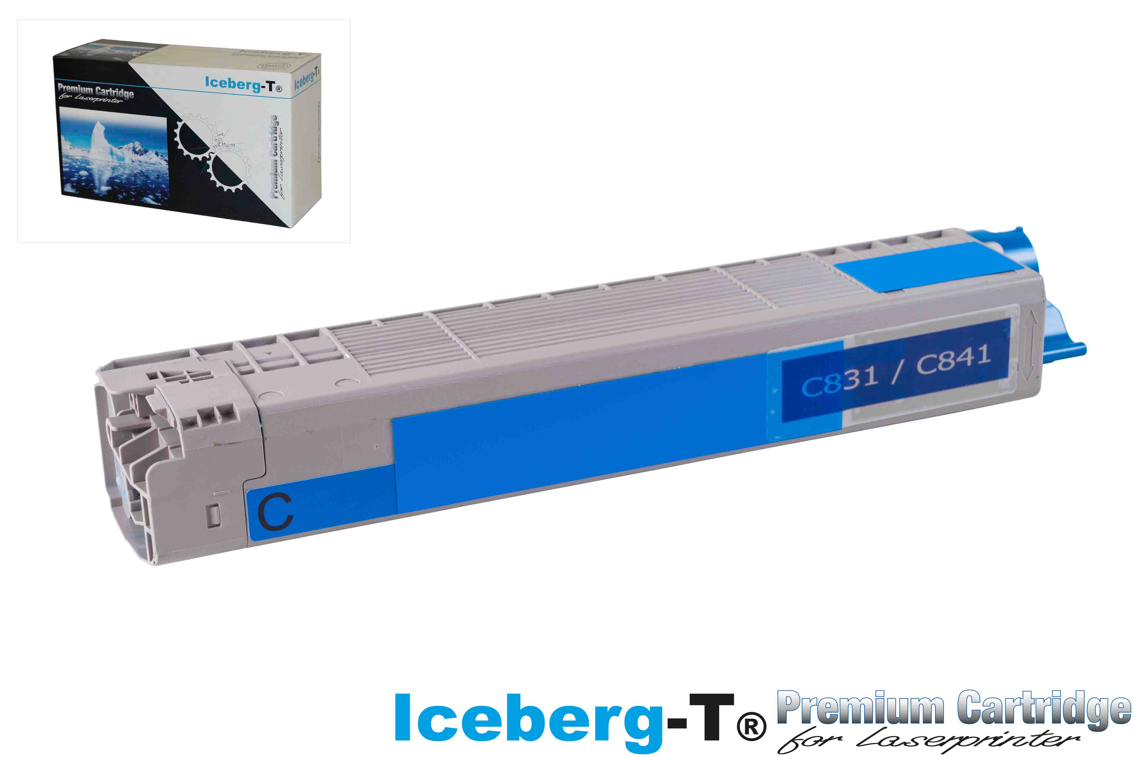 Iceberg-T Toner OKI C831 / C841 10'000 Seiten, cyan