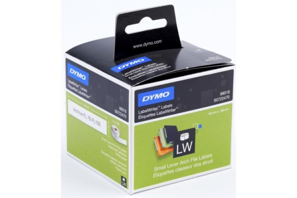 DYMO Etikettenrollen 38x190mm S0722470 weiss, perm. 110 Stück